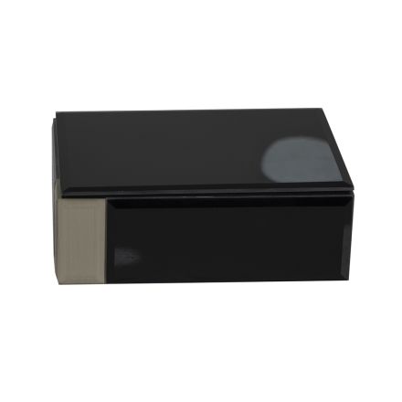 ΚΟΥΤΙ ΟΡΓΑΝΩΣΗΣ ΓΥΑΛΙΝΟ ΜΑΥΡΟ - ΜΠΕΖ 16x12x6cm