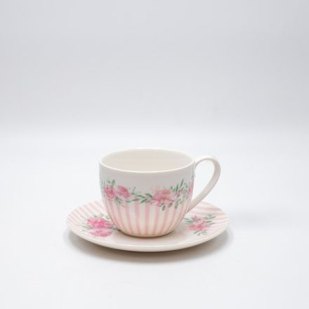 ΚΟΥΠΑ ΜΕ ΠΙΑΤΑΚΙ ΠΟΡΣΕΛΑΝΙΝΗ ΛΕΥΚΗ ΜΕ ΡΟΖ ΑΝΘΑΚΙΑ 230ml