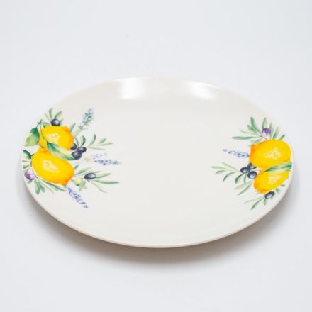 PLATE PORCELAIN WHITE WITH LEMONS 20cm